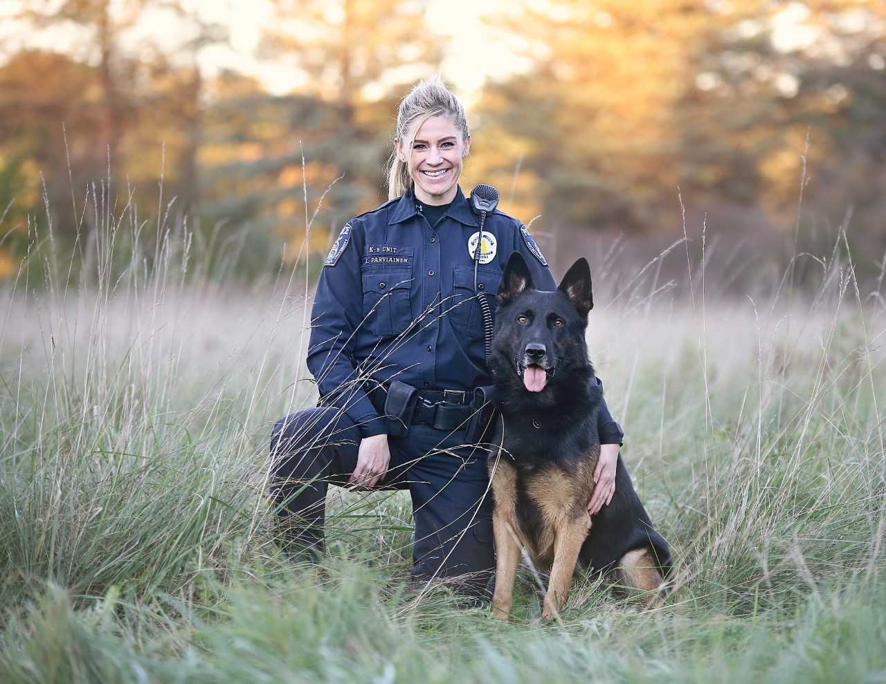 Kim Parviainen and K9 Bane